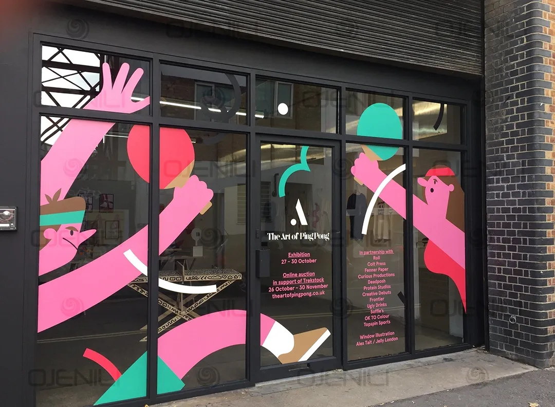 طراحی و سفارش چاپ استیکر شیشه ای